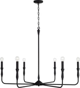 Capital Lighting 450362XK Paloma 6 Light Chandelier Textured Black