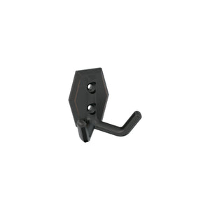 Amerock H37008ORB Benton Double Prong Decorative Wall Hook Oil Rubbed Bronze Hook for Coats, Hats, Backpacks, Bags Hooks for Bathroom, Bedroom, Closet, Entryway, Laundry Room, Office