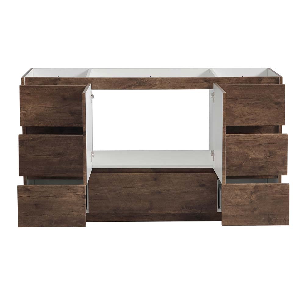 Fresca FCB9360RW-S Fresca Lazzaro 60" Rosewood Free Standing Single Sink Modern Bathroom Cabinet