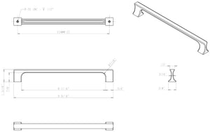 Jeffrey Alexander 752-224SN 224 mm Center-to-Center Satin Nickel Sullivan Cabinet Pull