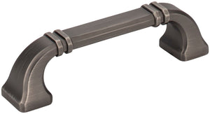 Jeffrey Alexander 165-96BNBDL 96 mm Center-to-Center Brushed Pewter Ella Cabinet Pull