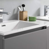 Fresca FCB93-241224HA-D-I Fresca Lazzaro 60" Glossy Ash Gray Free Standing Double Sink Modern Bathroom Cabinet w/ Integrated Sinks