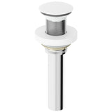 Bathroom Faucet Vessel Vanity Sink Pop Up Drain Stopper without Overflow and Mounting Ring Finish: Matte White