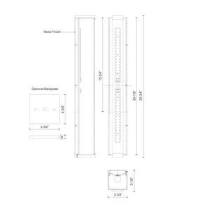 Kuzco VL47221-BK LED VAN (LATITUDE) 19W BK