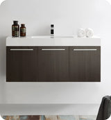 Fresca FCB8092GO-D Fresca Vista 48" Gray Oak Wall Hung Double Sink Modern Bathroom Cabinet