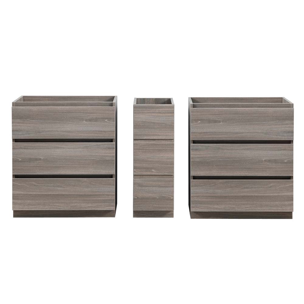 Fresca FCB93-301230RW-D Fresca Lazzaro 72" Rosewood Free Standing Double Sink Modern Bathroom Cabinet