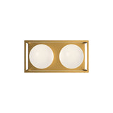 Alora VL519213AGOP AMELIA 13" VL AGED BRASS MATTE OPAL GLASS 2X60W E26