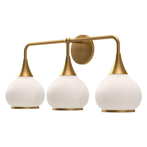 Alora VL524326AGOP HAZEL 26" VL AGED BRASS MATTE OPAL GLASS 3X60W E26