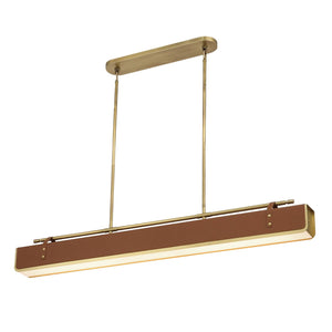 Alora PD307960VBCL VALISE PENDANT LED VINTAGE BRASS COGNAC LEATHER