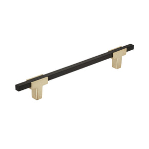 Amerock Cabinet Pull Brushed Gold/Matte Black 6-5/16 inch (160 mm) Center to Center Urbanite 1 Pack Drawer Pull Drawer Handle Cabinet Hardware