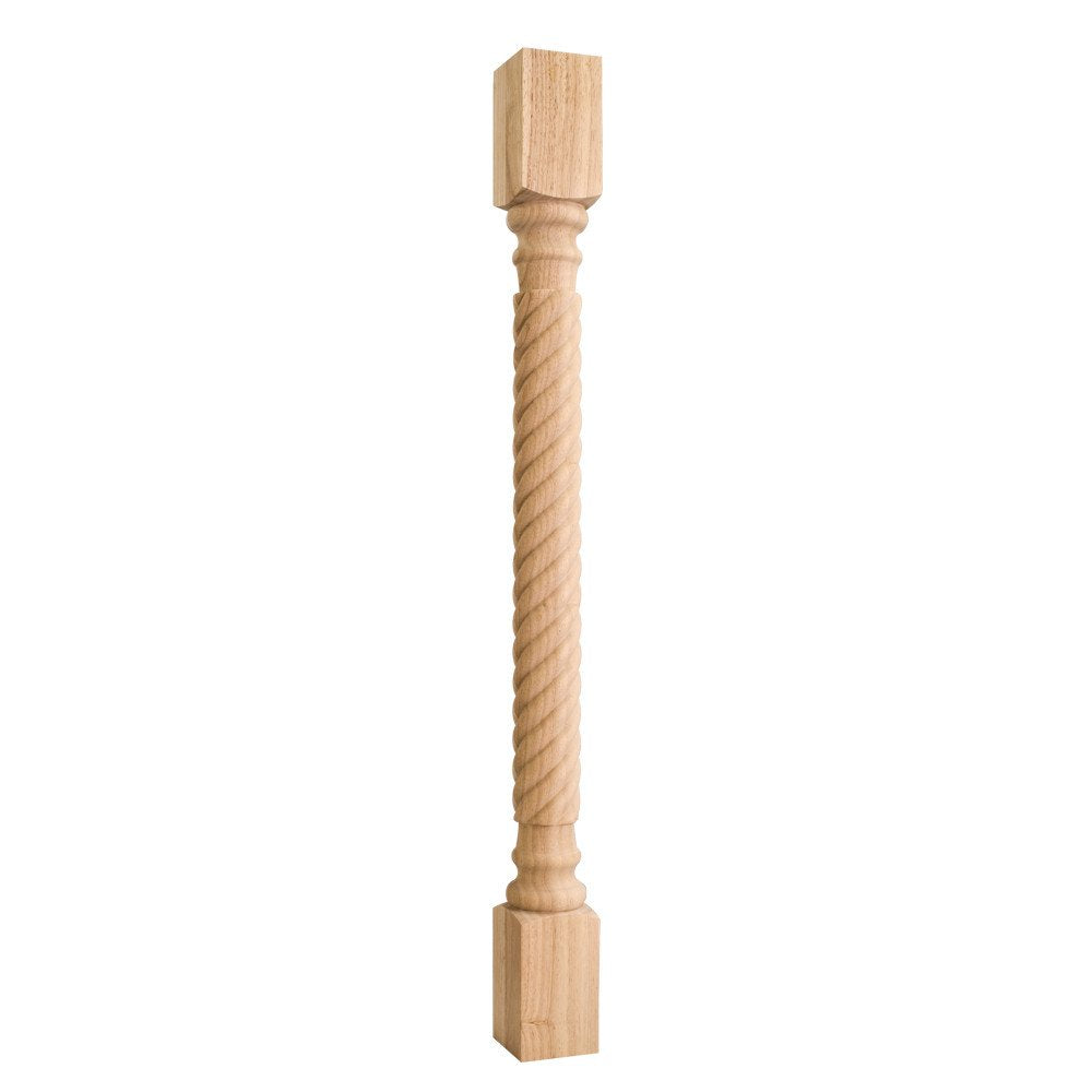 Hardware Resources P3-3-42RW 3" W x 3" D x 42" H Rubberwood Rope Post