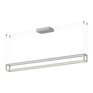 Kuzco LP45560-WH PLAZA 60" LINEAR PENDANT TEXTURED WHITE 120" WIRE 120-277V TRIAC/ELV LED 3000K 90CRI 80W