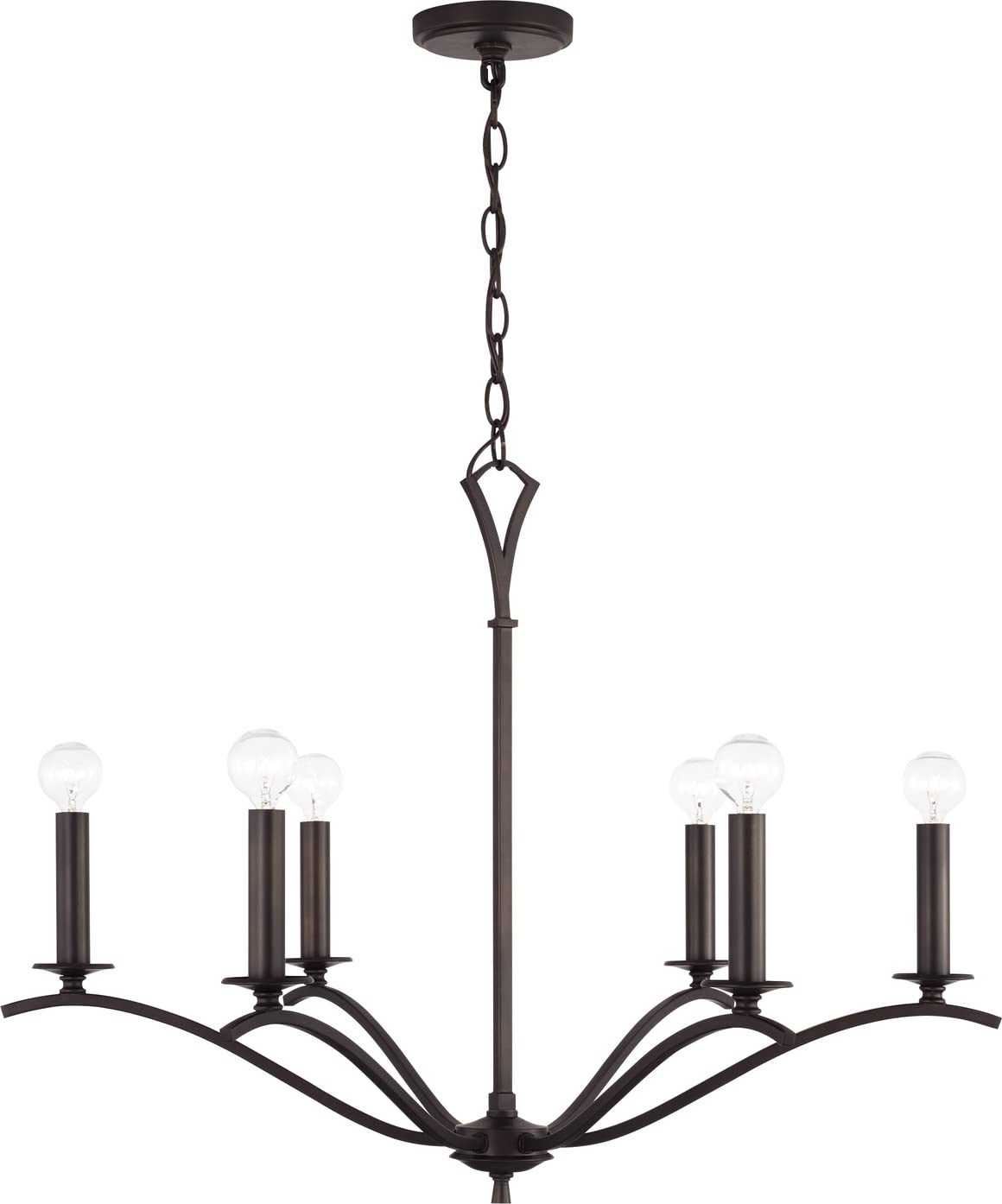 Capital Lighting 442861OB Jaymes 6 Light Chandelier Old Bronze