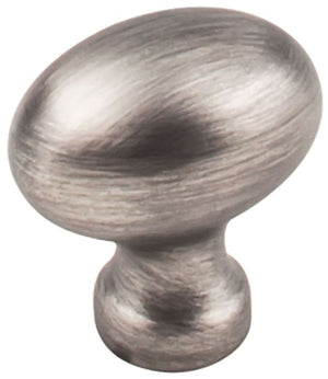 Jeffrey Alexander 3990-BNBDL 1-3/16" Overall Length Brushed Pewter Football Bordeaux Cabinet Knob