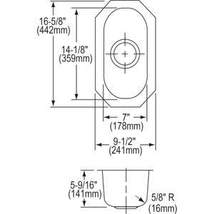 Elkay ELUH714 Sink, Small, Lustertone Satin