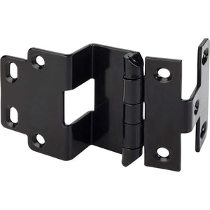 Hardware Resources HR0076BLK Institutional 5-Knuckle Non-Mortise Cabinet Hinge - Black Powder Coat