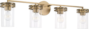 Capital Lighting 148741AD-539 Fuller 4 Light Vanity Aged Brass