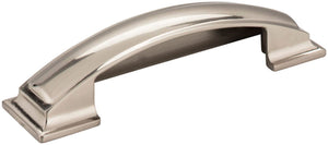 Jeffrey Alexander 436-96SN 96 mm Center-to-Center Satin Nickel Square Annadale Cabinet Cup Pull
