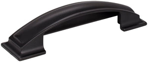 Jeffrey Alexander 436-96MB 96 mm Center-to-Center Matte Black Square Annadale Cabinet Cup Pull