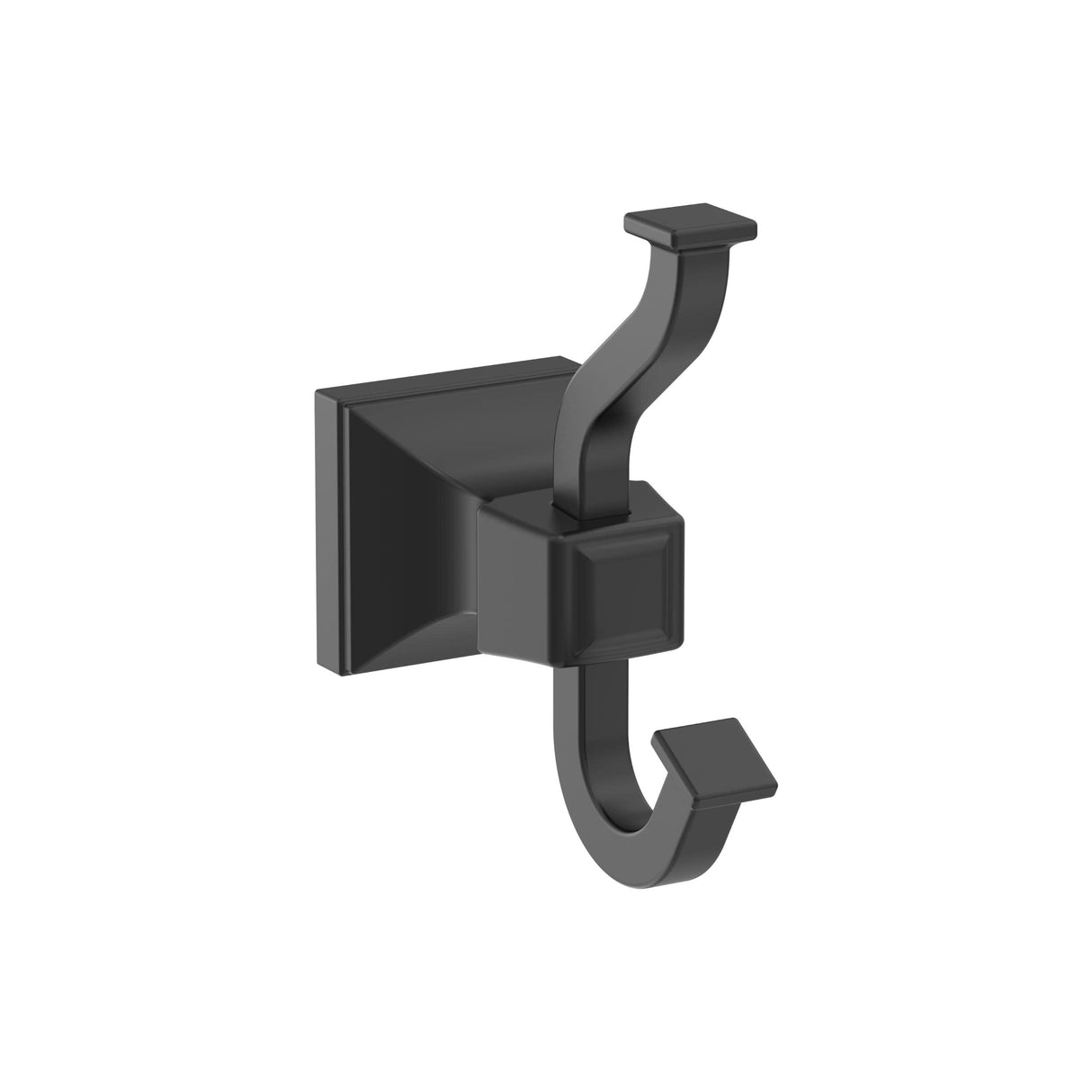 Amerock BH36020MB Matte Black Single Robe Hook 4-1/4 in. (108 mm) Length Towel Holder Mulholland Towel Hook for Bathroom Bathroom Hardware Bath Accessories