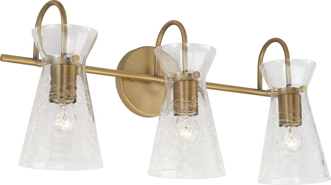 Capital Lighting 142431AD Mila 3 Light Vanity Aged Brass