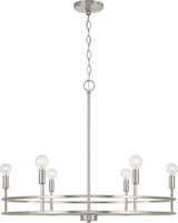 Capital Lighting 448761BN Fuller 6 Light Chandelier Brushed Nickel