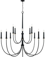 Capital Lighting 445601KB Amara 12 Light Chandelier Matte Black with Brass