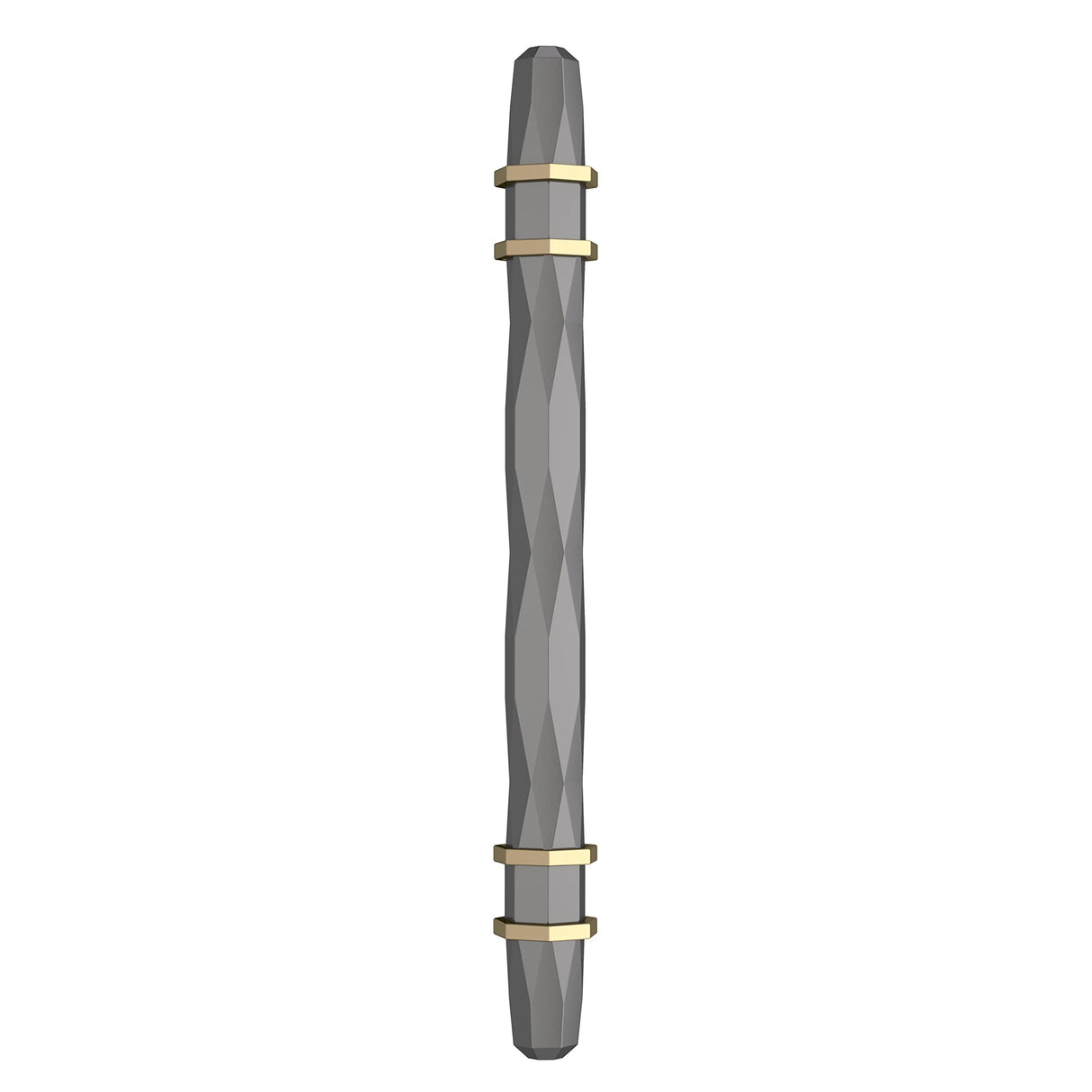 Amerock Cabinet Pull Black Chrome/Golden Champagne 5-1/16 inch (128 mm) Center-to-Center London 1 Pack Drawer Pull Drawer Handle Cabinet Hardware