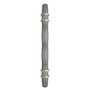 Amerock Cabinet Pull Black Chrome/Golden Champagne 5-1/16 inch (128 mm) Center-to-Center London 1 Pack Drawer Pull Drawer Handle Cabinet Hardware