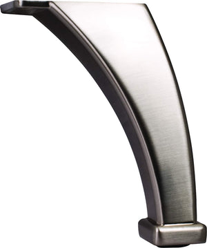 Hardware Resources 89101-SN 4-1/8" H Satin Nickel Square Curved Metal Furniture Leg