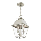 Wentworth 2 Light Outdoor Pendant in Brushed Nickel (27217-91)