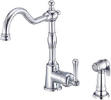 Gerber D401157 Chrome Opulence Single Handle Kitchen Faucet