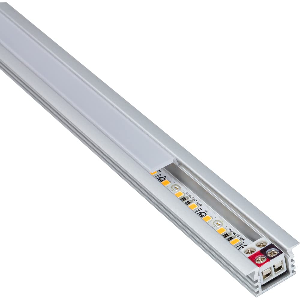 Task Lighting LV2PX12V09-03W3 6-5/8" 99 Lumens 12-volt Standard Output Linear Fixture, Fits 9" Wall Cabinet, 3 Watts, Recessed 002XL Profile, Single-white, Soft White 3000K