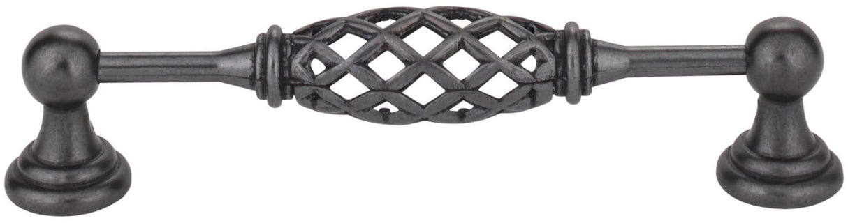 Jeffrey Alexander 749-128B-DACM 128 mm Center-to-Center Gun Metal Birdcage Tuscany Cabinet Pull