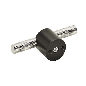 Amerock Cabinet Pull Matte Black/Polished Nickel 5/8 inch (16 mm) Center to Center Transcendent 1 Pack Drawer Pull Drawer Handle Cabinet Hardware