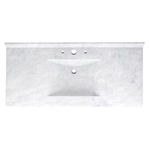 Swanstone CV1B2243 Contour 22 x 43 Single Bowl Vanity Top in Ice CV02243.130