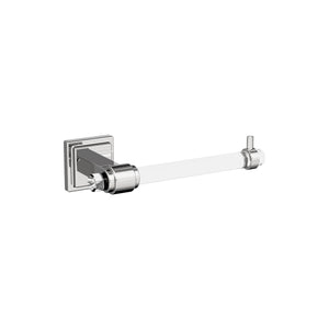 Amerock BH36061C26 Clear/Chrome Single Post Toilet Paper Holder 7-1/16 in. (179 mm) Length Toilet Tissue Holder Glacio Bath Tissue Holder Bathroom Hardware Bath Accessories