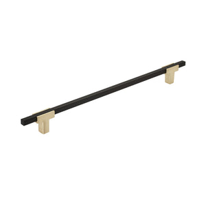 Amerock Cabinet Pull Brushed Gold/Matte Black 10-1/16 inch (256 mm) Center to Center Urbanite 1 Pack Drawer Pull Drawer Handle Cabinet Hardware