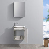 Fresca FVN8003GO Fresca Valencia 20" Gray Oak Wall Hung Modern Bathroom Vanity w/ Medicine Cabinet