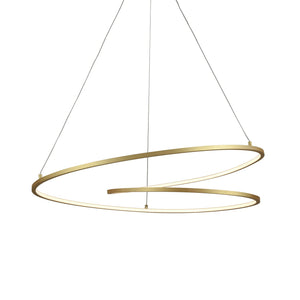 Kuzco PD11132-AN TWIST 32" PD Antique Brass 120V TRIAC/ELV LED 3000K 90CRI 59W