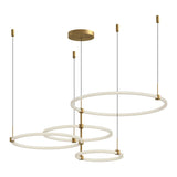 Kuzco CH24755-BG BRUNI 55" CHANDELIER BRUSHED GOLD 120" WIRE 120V TRIAC/ELV LED 3000K 90CRI 115W