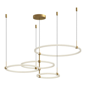 Kuzco CH24755-BG BRUNI 55" CHANDELIER BRUSHED GOLD 120" WIRE 120V TRIAC/ELV LED 3000K 90CRI 115W