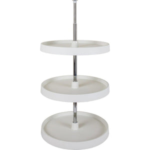 Hardware Resources PLSR2318 18" Round Three-Shelf Plastic Lazy Susan Set