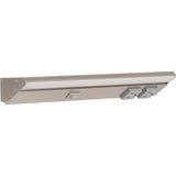 Task Lighting LP12QD4NDGSN50 12-1/2" 400 Lumen Direct Voltage DV Lighted Power Strip, Satin Nickel Finish, Grey Receptacles, 5000K Daylight White