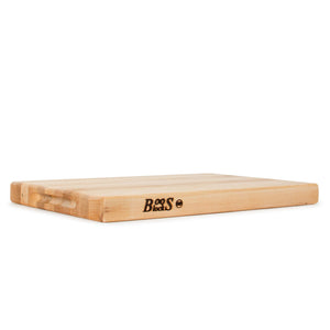 John Boos R01 Maple Wood Cutting Board for Kitchen Prep, 1.5 Inch Thick, Large Edge Grain Rectangular Reversible Charcuterie Block, 18" x 12" 1.5" 18X12X1.5 MPL-EDGE GR-REV-