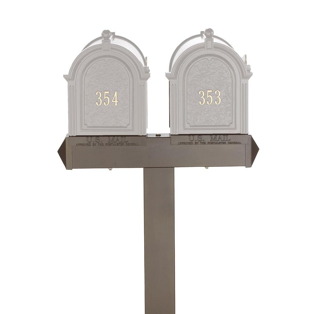 Whitehall 16027 - Dual Mailbox Extended Post - Black