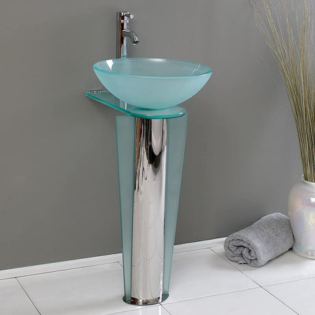 Fresca CMB1053-V Fresca Vitale 17" Modern Glass Bathroom Pedestal