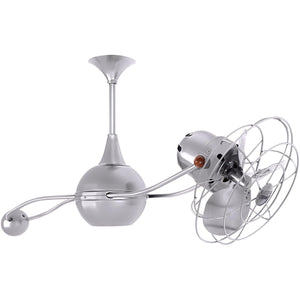 Matthews Fan B2K-BN-MTL Brisa 360° counterweight rotational ceiling fan in Brushed Nickel finish with metal blades.