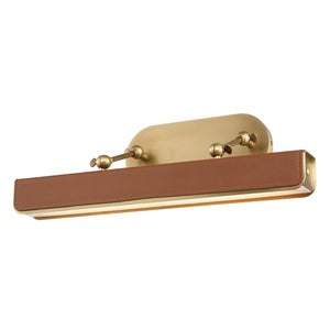 Alora PL307919VBCL VALISE PICTURE LIGHT LED VINTAGE BRASS COGNAC LEATHER
