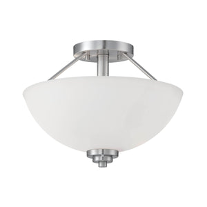Millennium Lighting 3152-SN Durham 2 Light Semi-Flush Ceiling Fixture